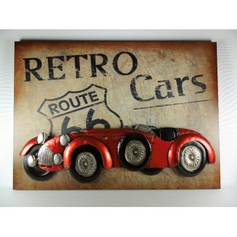 Wand deco Retro cars Route 66